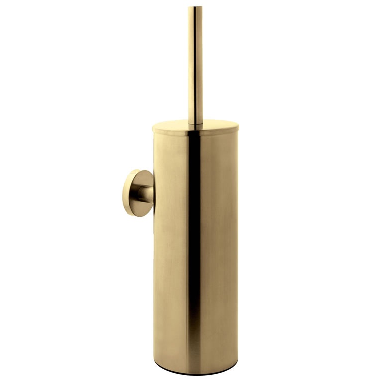 JTP Vos Brushed Brass Toilet Brush Set Sanctuary Bathrooms